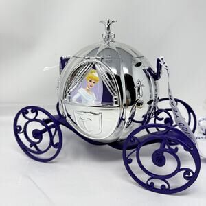 Disney 100 Cinderella Coach Popcorn Bucket Silver Chrome Limited Release NEW